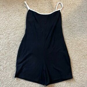 Reformation Genelle Knit Bodysuit Black/white - Size M